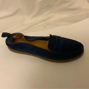 UGG Shoes Womens 10 Charlie Slip On Loafers 1019131 Blue Suede Low Top Round